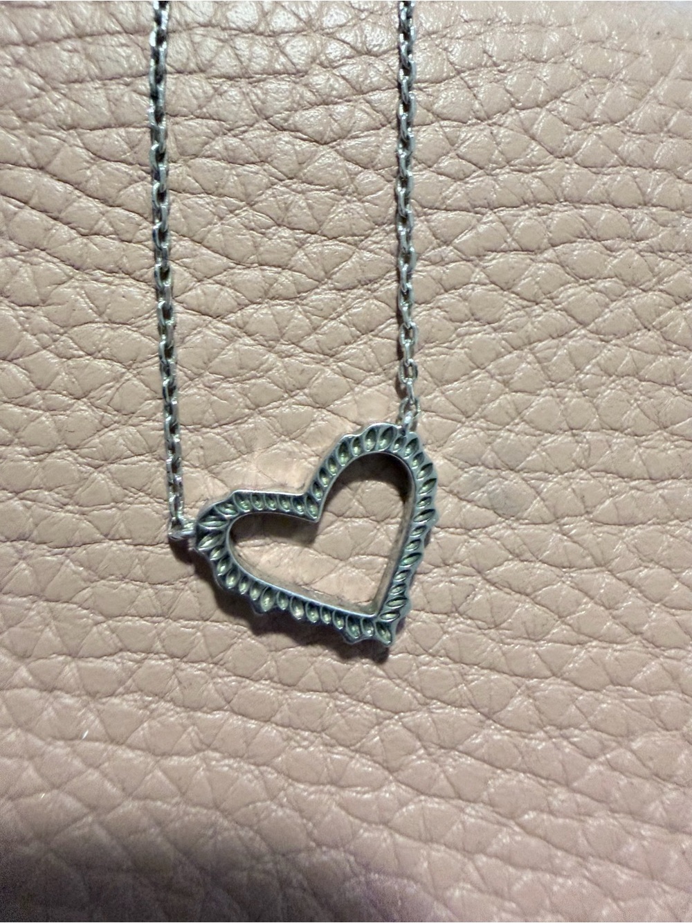 Kendra Scott Silver open Heart Outline Necklace